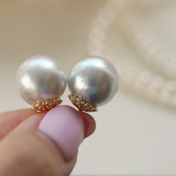Made by K/BB 13MM Saltwater Pearl Eve Earrings 18K 13MM 해수 진주 이브 귀걸이